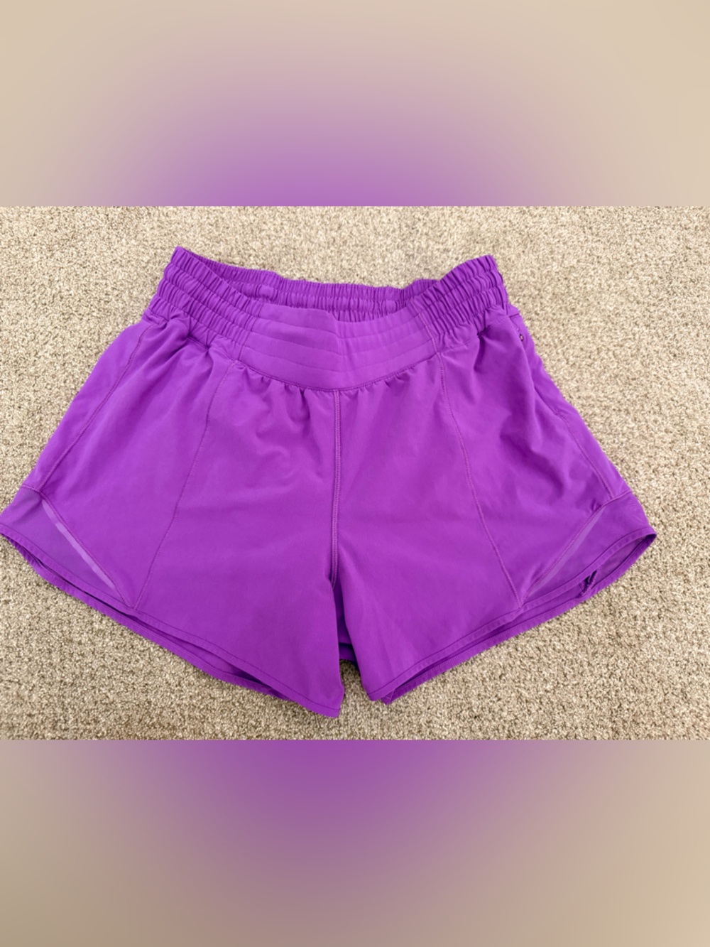 Lululemon Sz 6 Hotty Hot Women’s Purple High-Waist Athletic Shorts